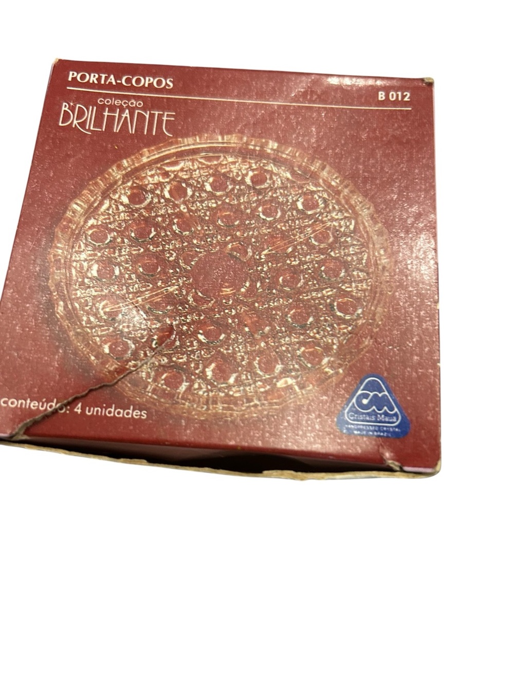 Brilhante Crystal Glass Coasters Set of 4